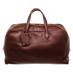 Hermes Brown Leather Victoria 50cm Travel Bag