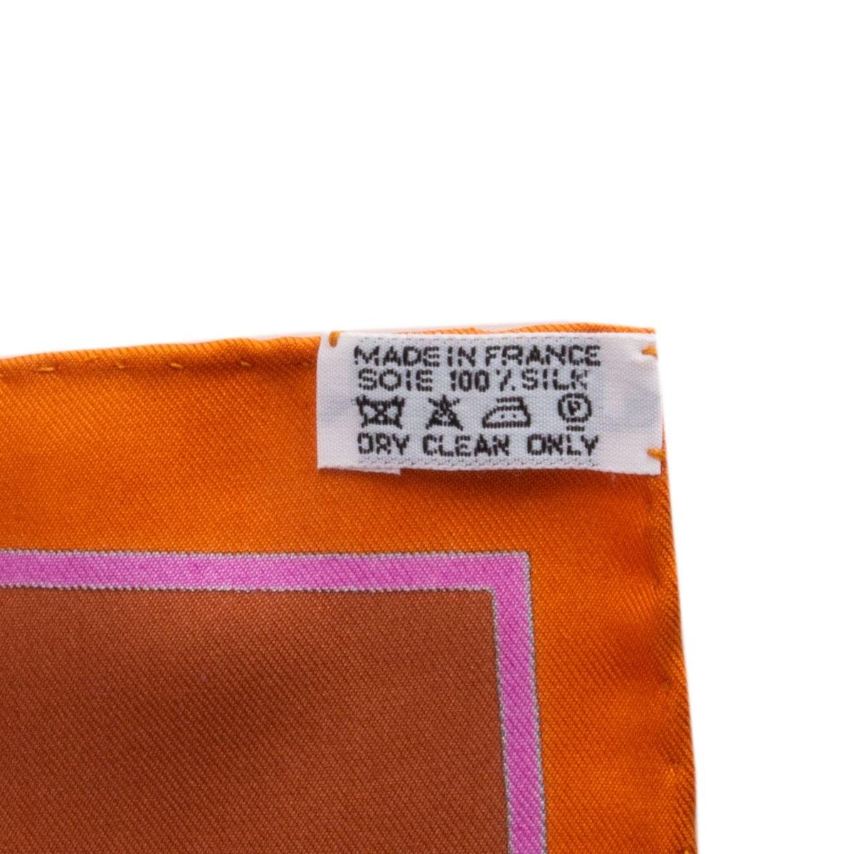 Hermes brown LES PAYS DES EPICES 90 silk twill Scarf 1