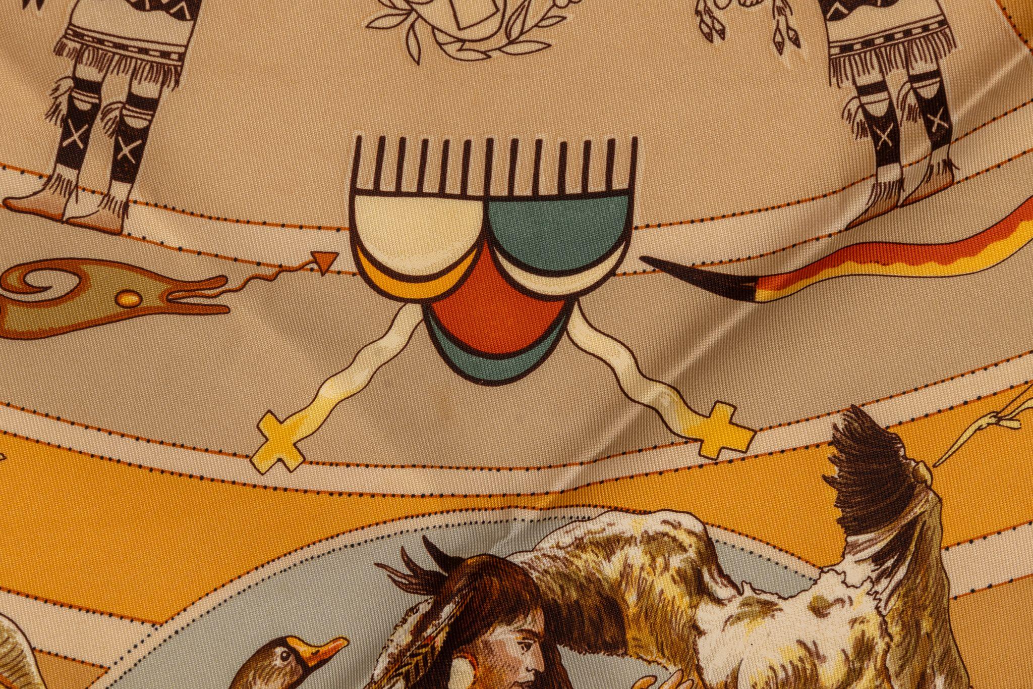 Women's or Men's Hermès Brown Mythologies Oliver Scarf For Sale