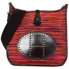 Hermes Brown/Pink/Orange Box Leather Evelyne I Vibrato PM Crossbody Bag