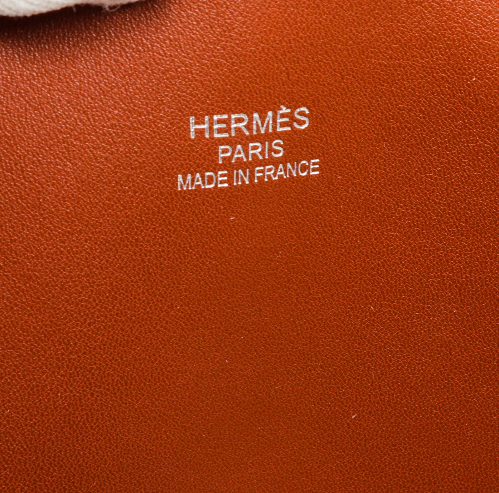 Hermes Brown Sikkim Leather Bolide Relax 45 Bag In Good Condition For Sale In Irvine, CA