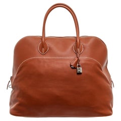 Hermes Brown Sikkim Leather Bolide Relax 45 Bag