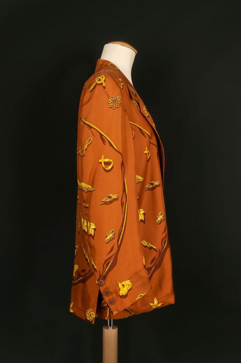 Veste en soie Brown Hermès Bon état à SAINT-OUEN-SUR-SEINE, FR