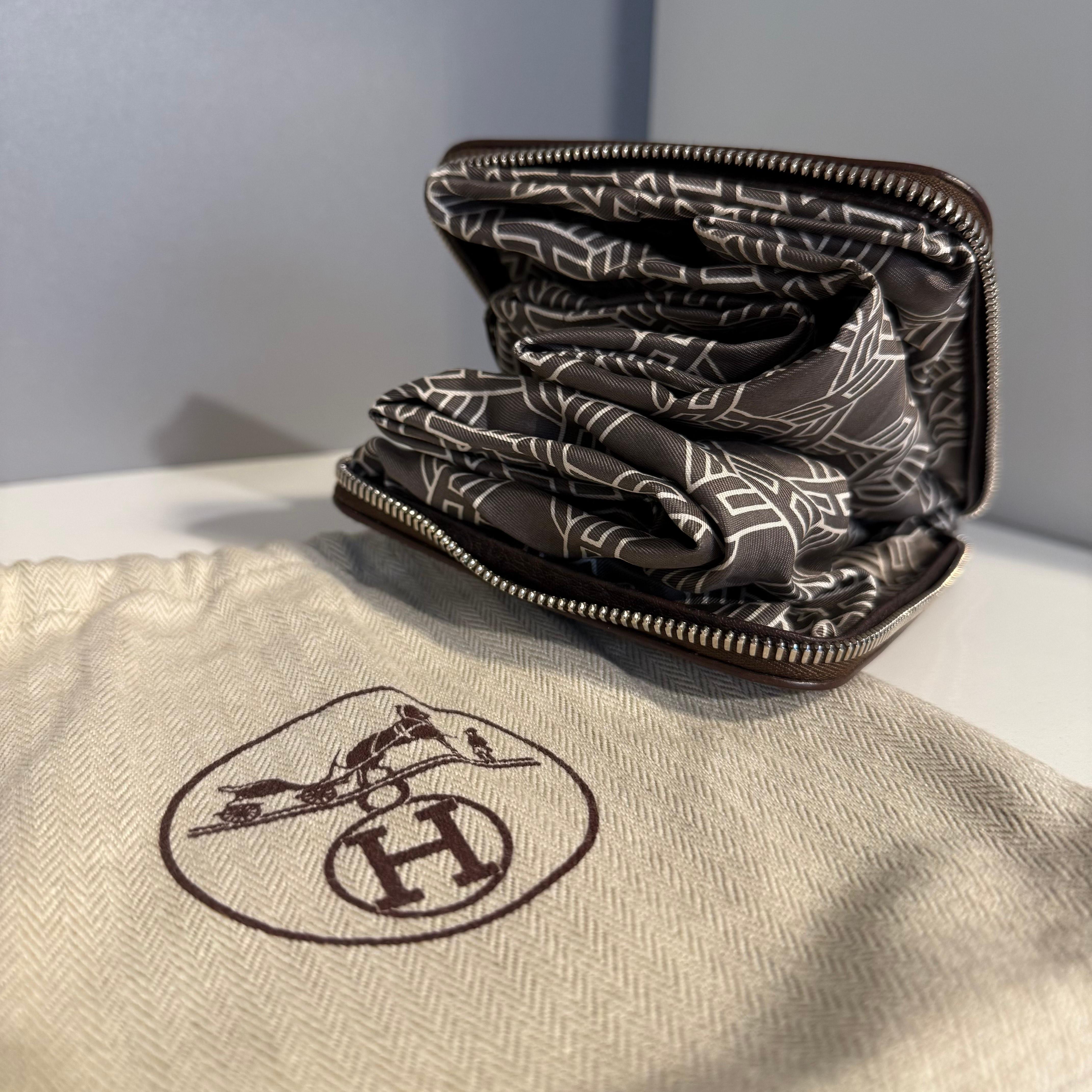 Black Hermès Brown Silky Pop Leather Bag For Sale
