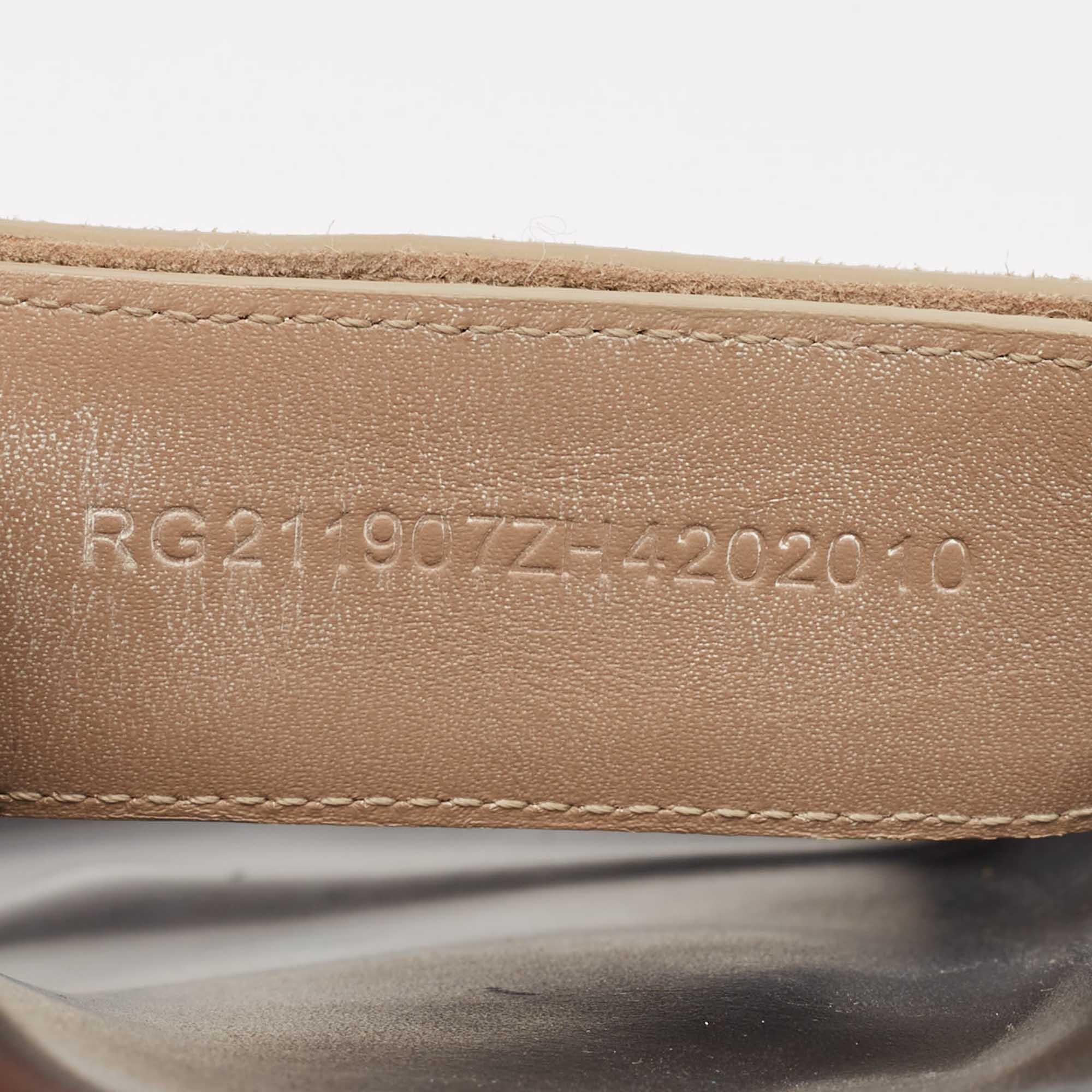 Hermes Brown Suede Chypre Flat Slides Size 42 3