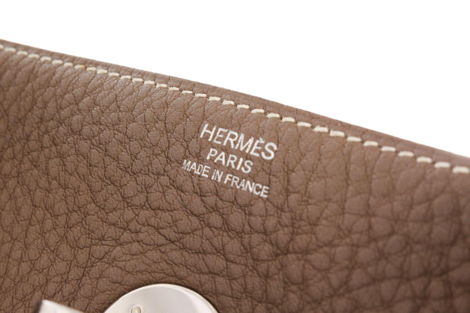 Hermes Brown Taurillon Clemence Leather Lindy 34 Shoulder Bag 2