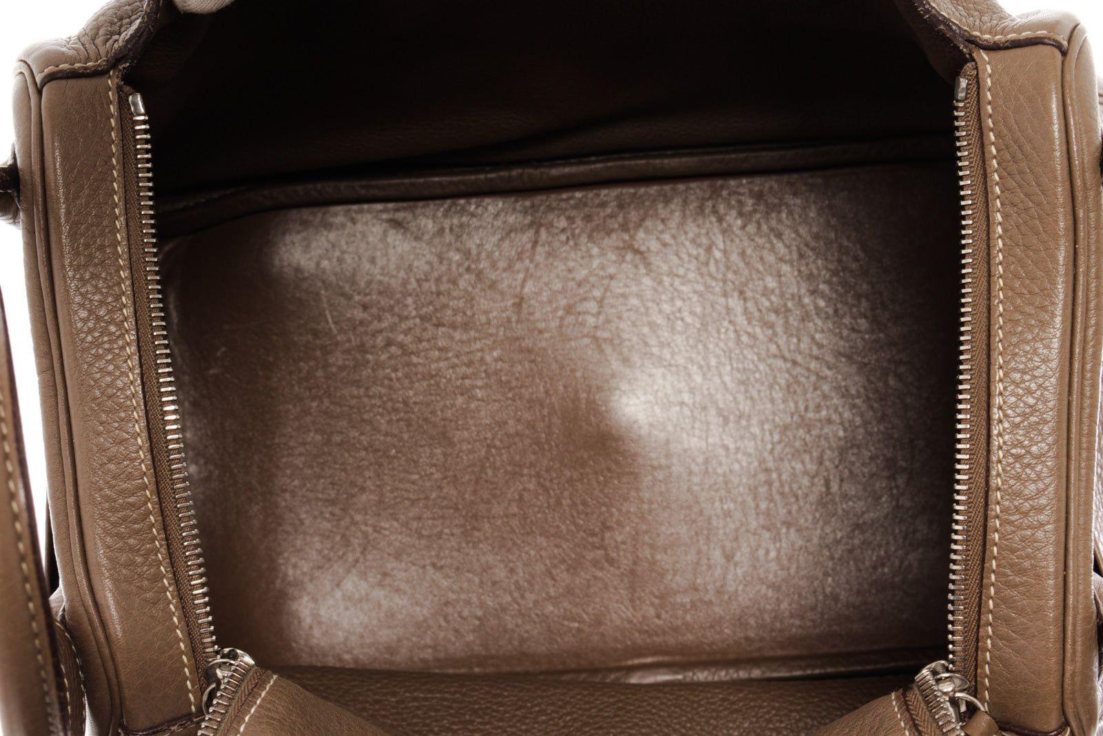 Hermes Brown Taurillon Clemence Leather Lindy 34 Shoulder Bag 5