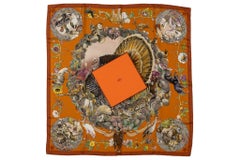 Foulard Texas Wildlife de Hermès Brown Oliver