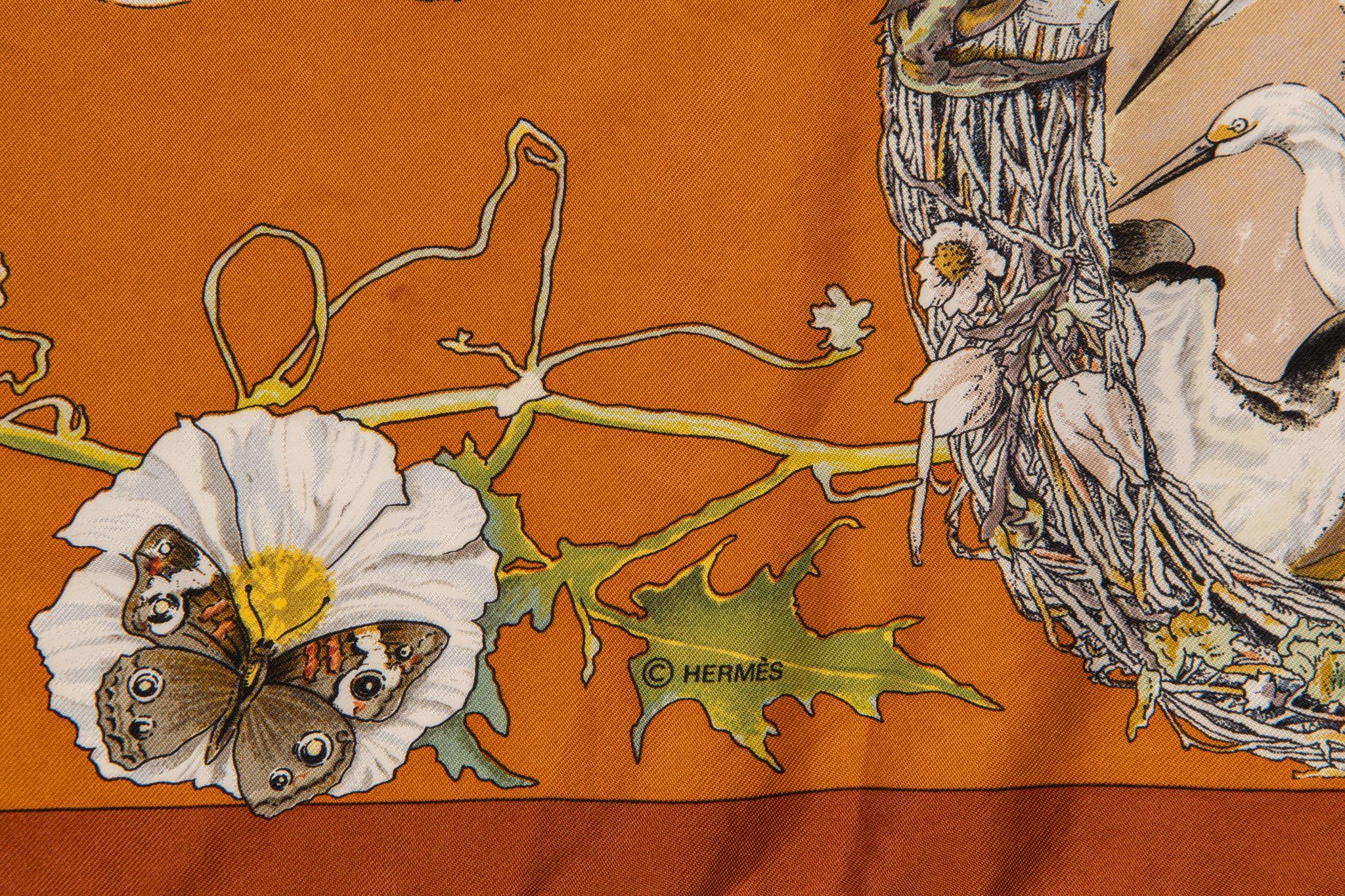 Hermès Brown Texas Wildlife Scarf Oliver 2