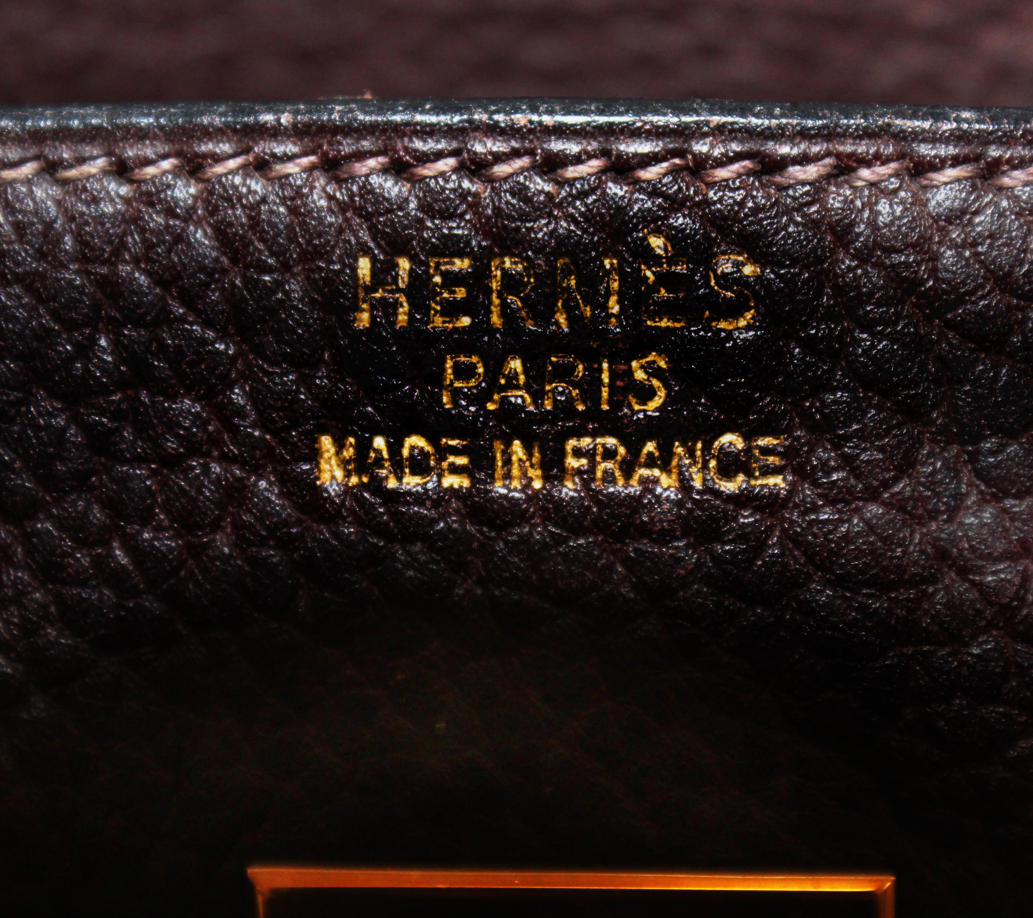 Hermes Brown Togo Leather Birkin 35 Bag 5