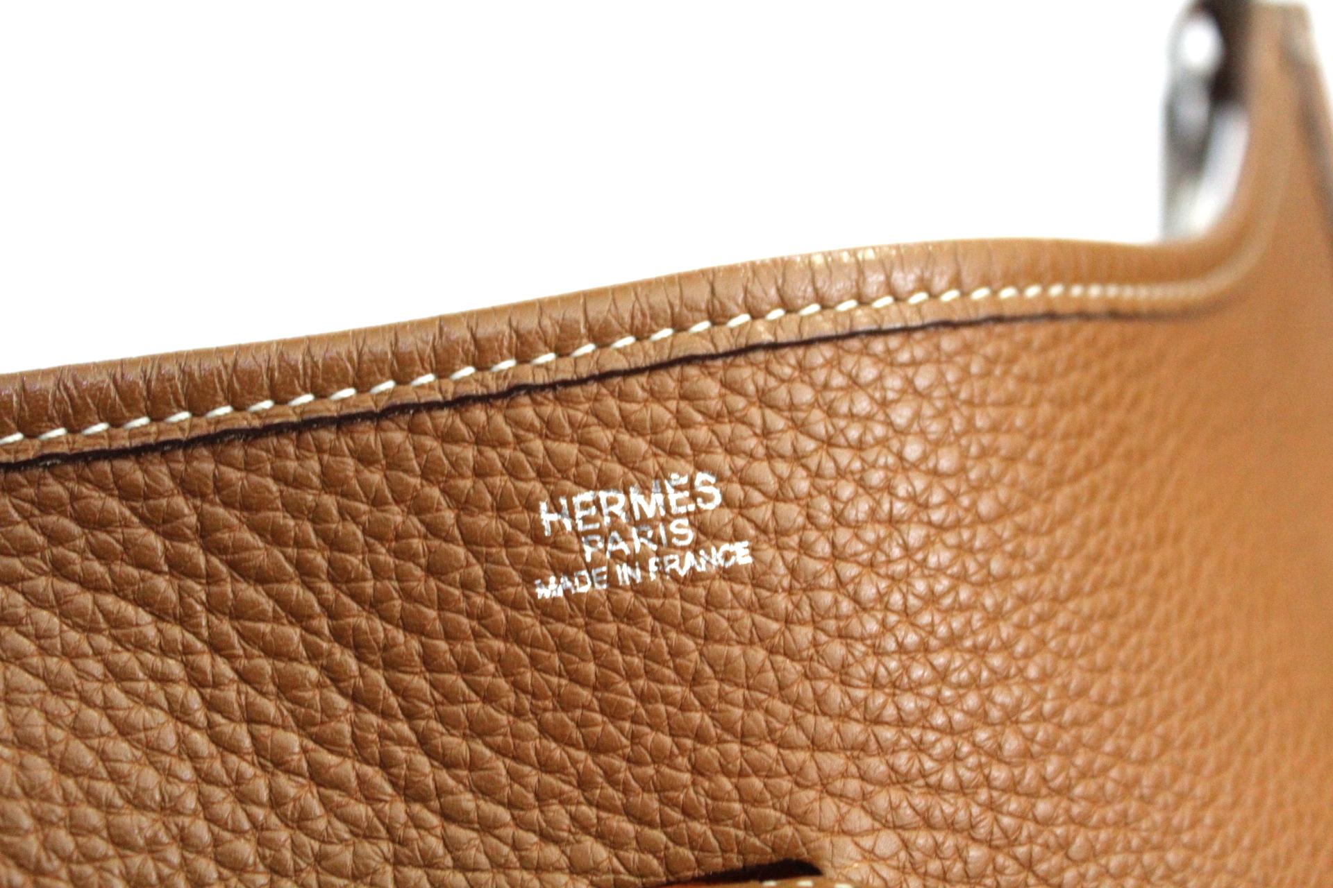 Hermes Brown Togo Leather Shoulder Bag 2
