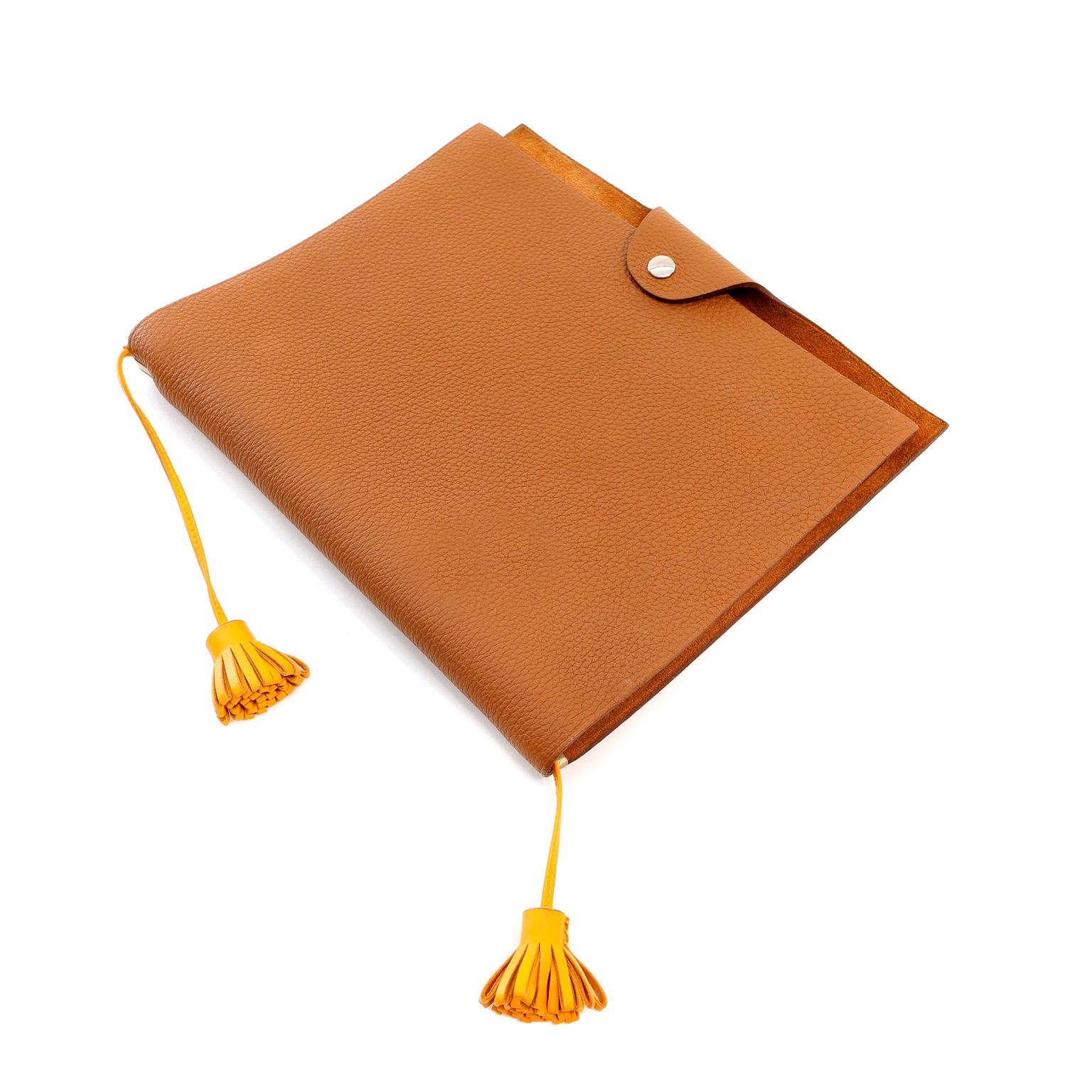 Hermès Brown Togo Notepad Cover For Sale 1
