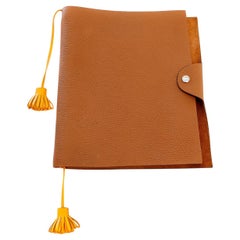 Used Hermès Brown Togo Notepad Cover