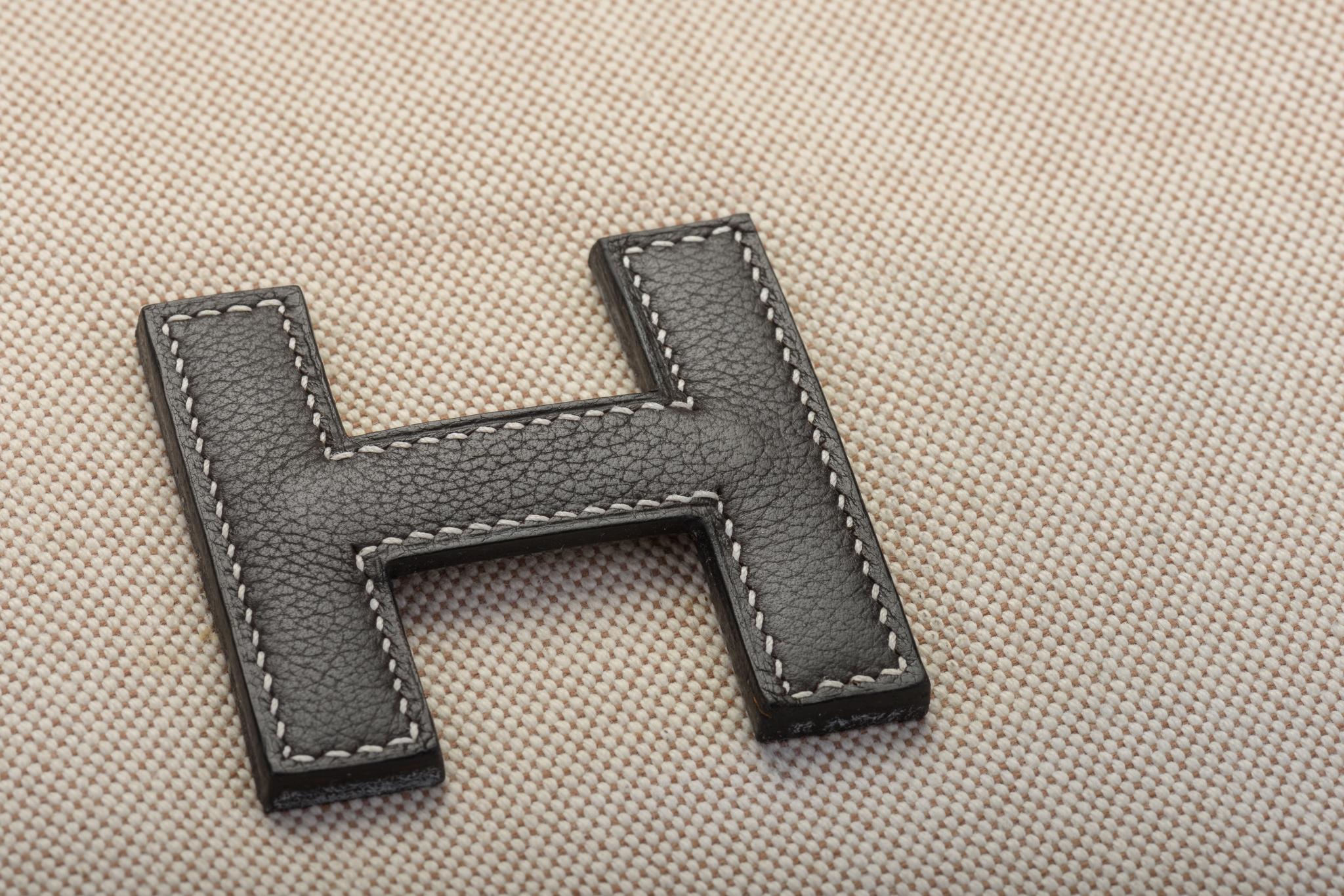 Hermes Brown & Toile Large Jige Clutch 3