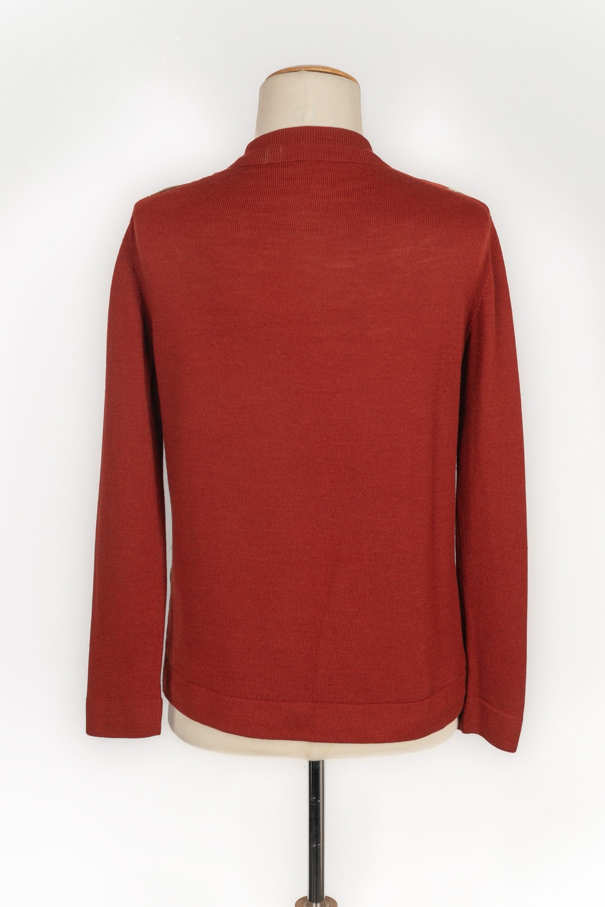 Hermès Brown-tone Cashmere and Silk Cardigan In Good Condition For Sale In SAINT-OUEN-SUR-SEINE, FR