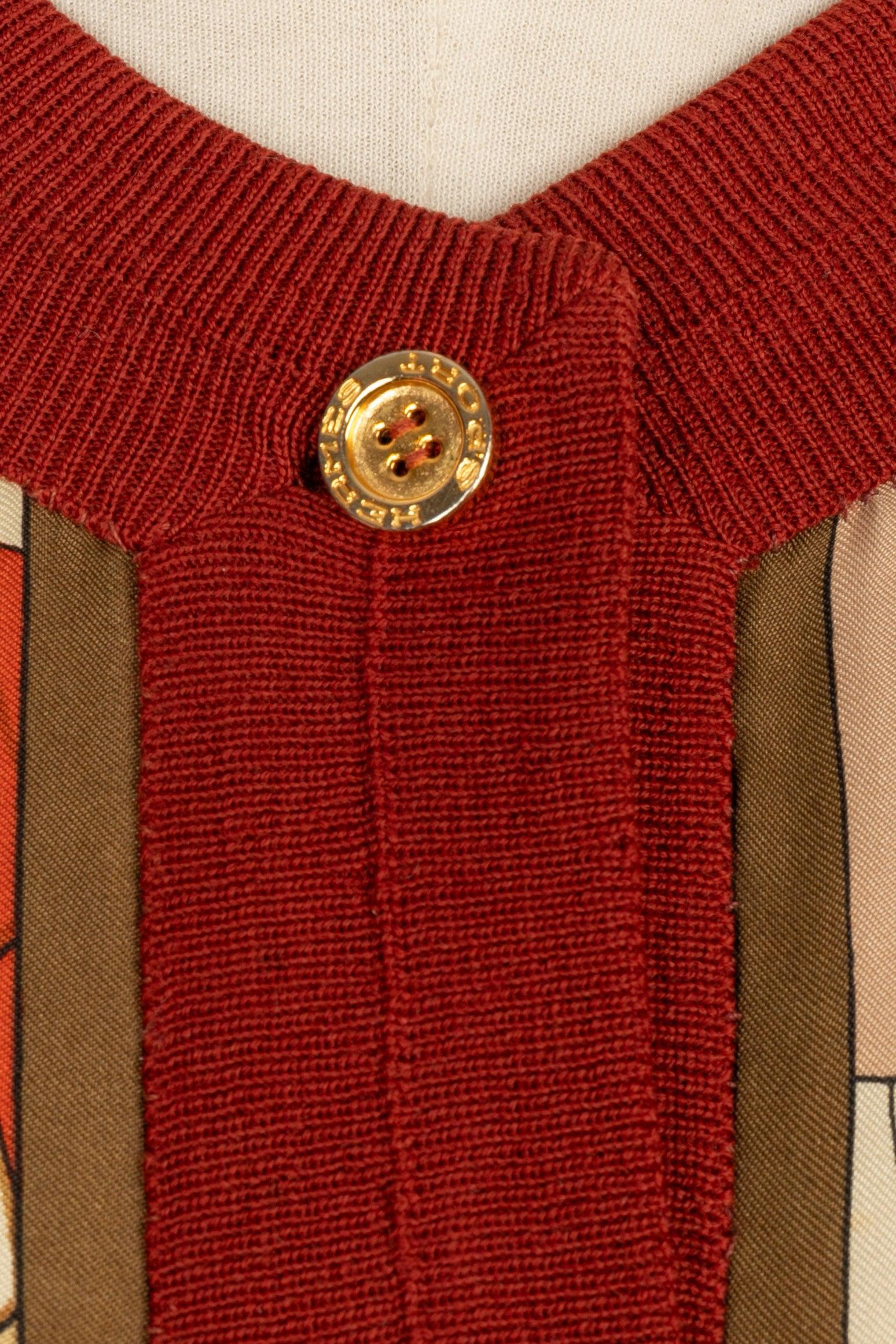 Hermès Brown-tone Cashmere and Silk Cardigan For Sale 3