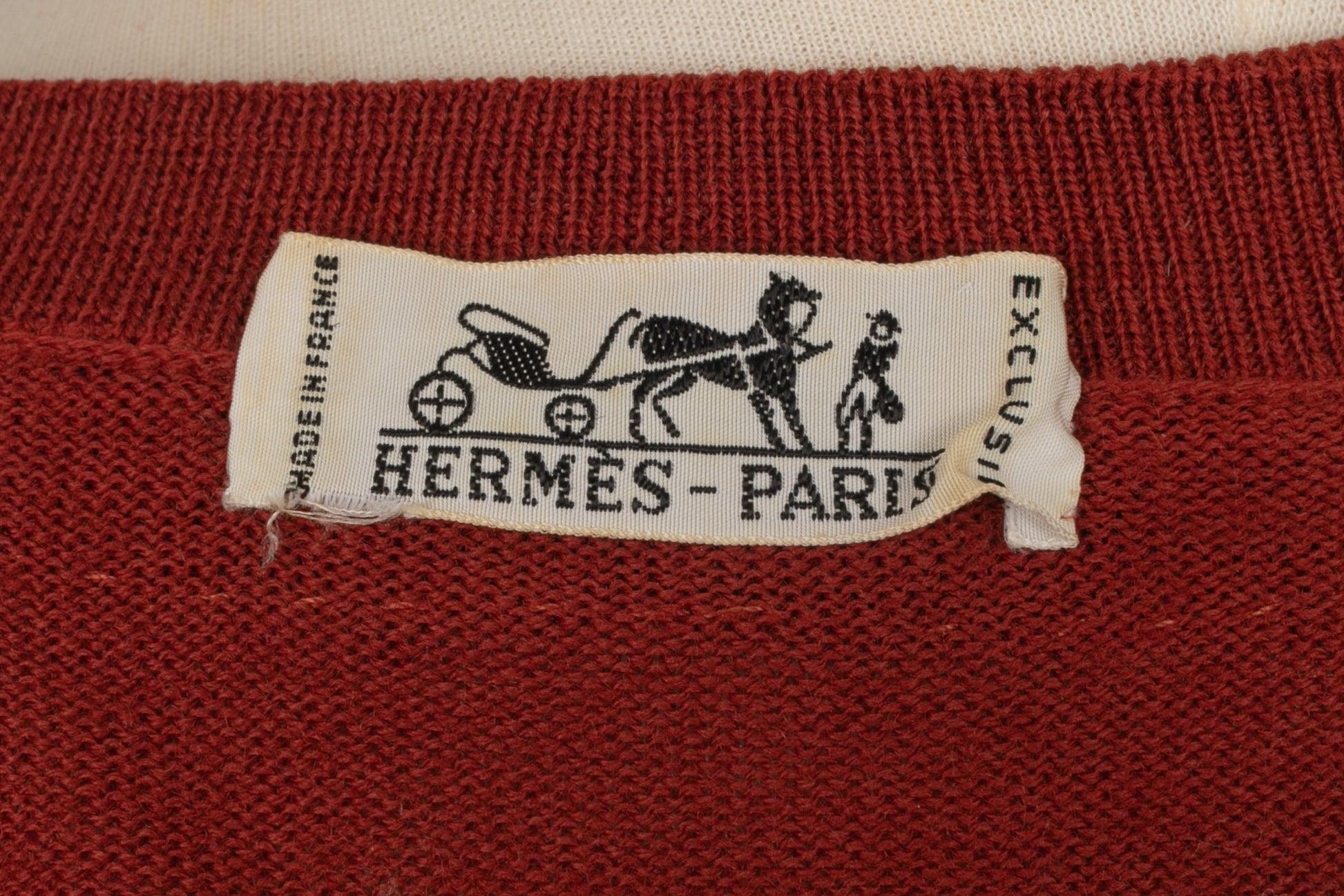 Hermès Brown-tone Cashmere and Silk Cardigan For Sale 4