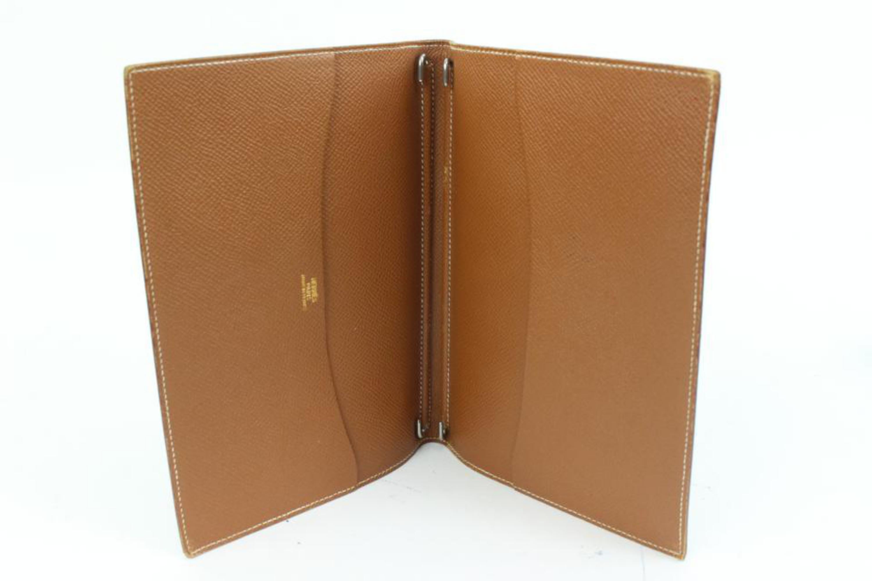 Hermès Brown Verso Leather Simple Agenda Cover GM 12h426s For Sale 8