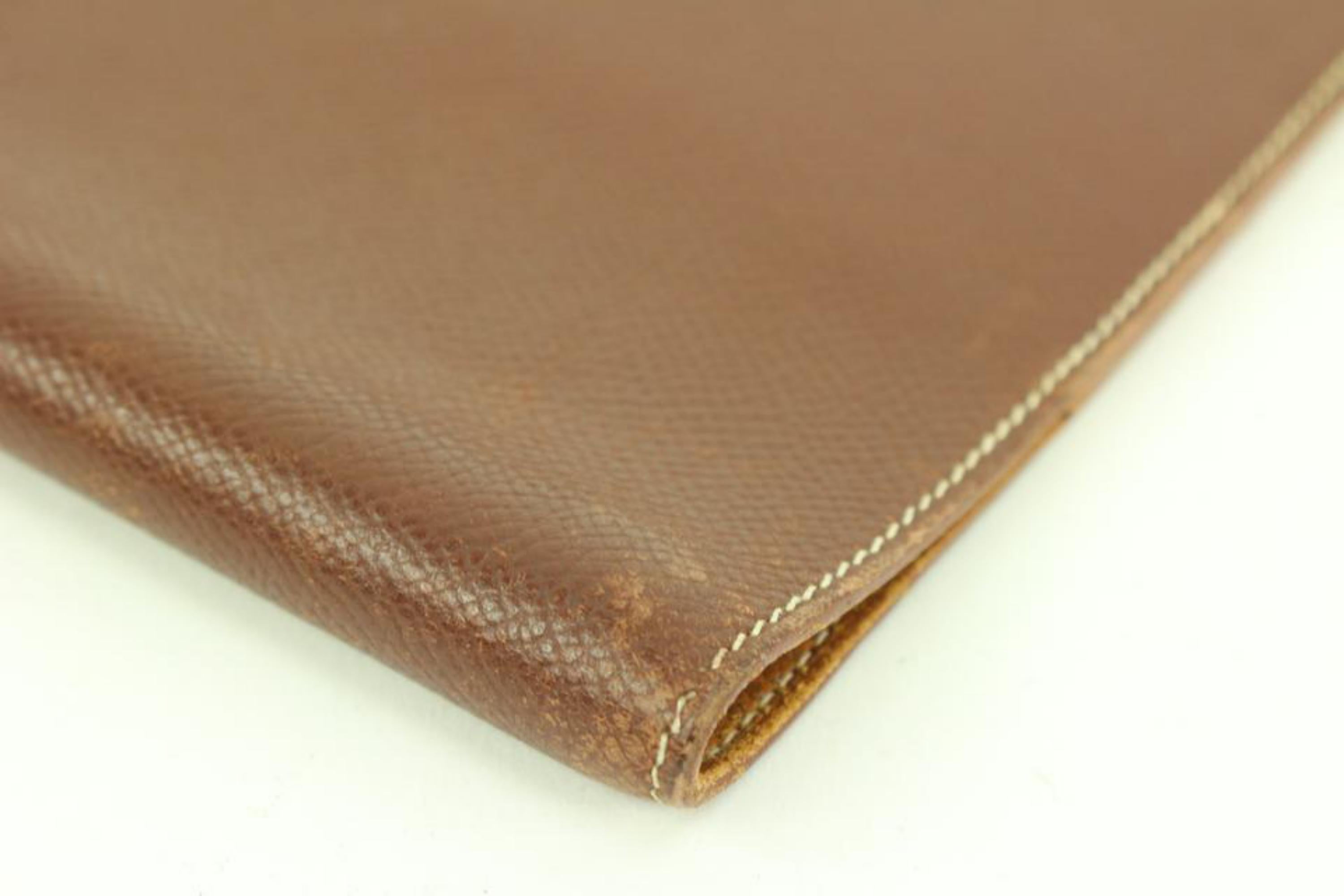Hermès Brown Verso Leather Simple Agenda Cover GM 12h426s For Sale 1