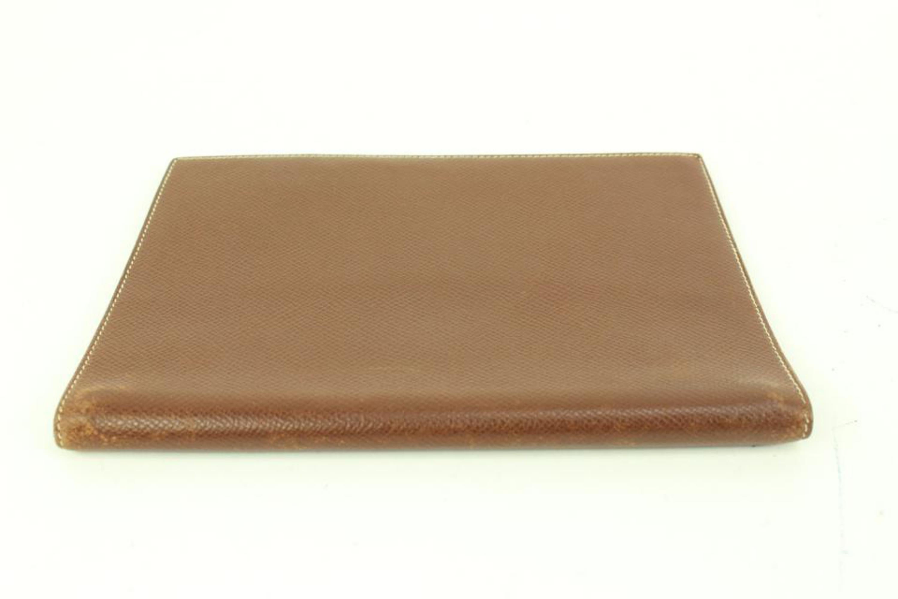 Hermès Brown Verso Leather Simple Agenda Cover GM 12h426s For Sale 2