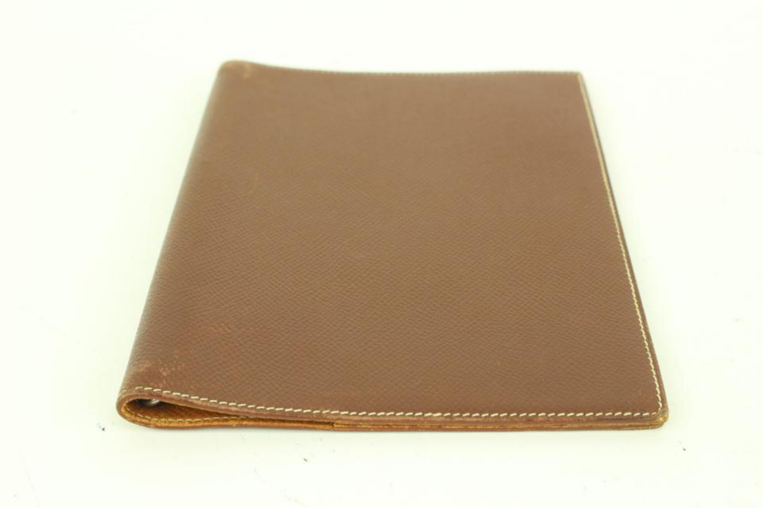 Hermès Brown Verso Leather Simple Agenda Cover GM 12h426s For Sale 3
