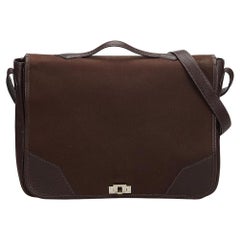 Vintage Hermès Brown Victoria Messenger Crossbody Bag  861837