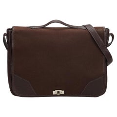 Hermès Marron Victoria Messenger Crossbody Bag 861837