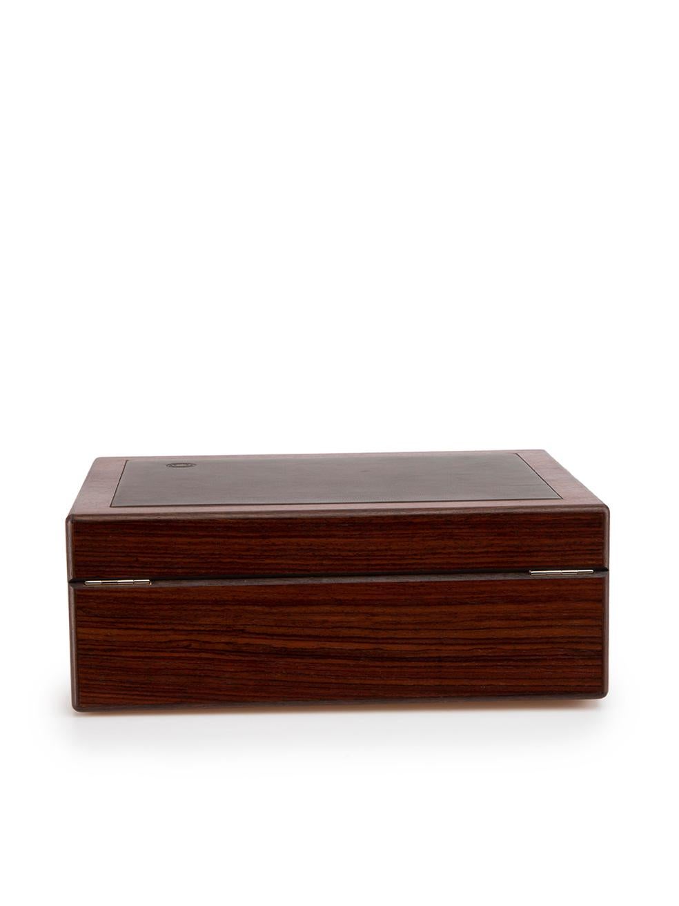 Hermès Brown Wooden Humidor Cigar Box In Excellent Condition In London, GB