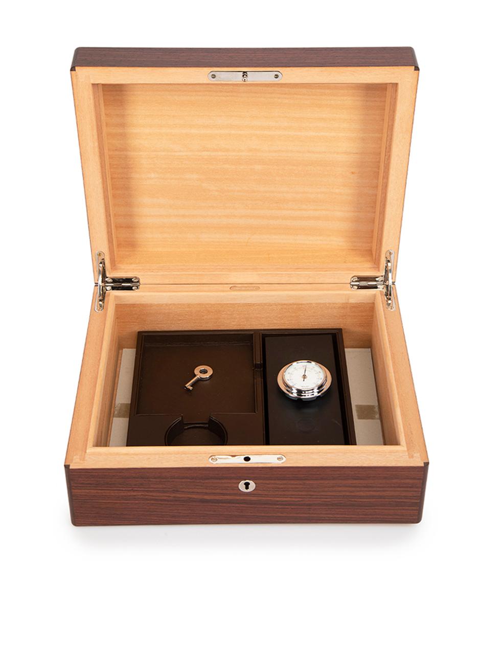 Women's Hermès Brown Wooden Humidor Cigar Box