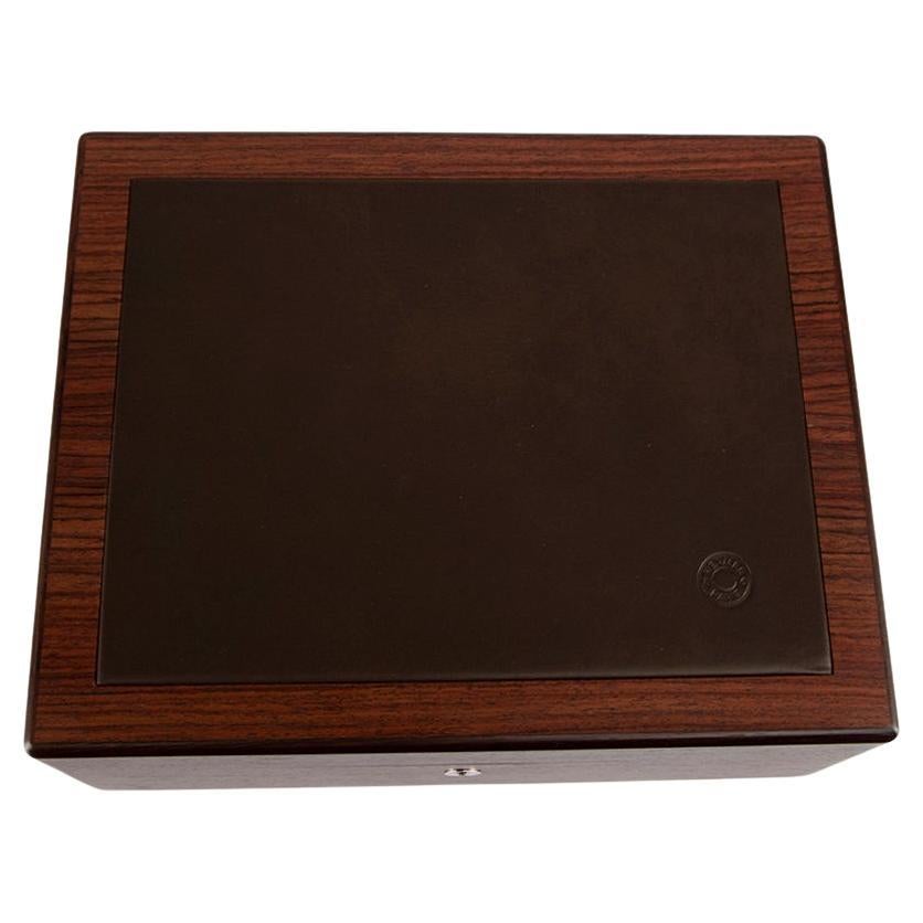 Hermès Brown Wooden Humidor Cigar Box