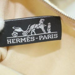 Hermes Brown x Cream Lindy de Plage Tote Bag with Pouch 863092