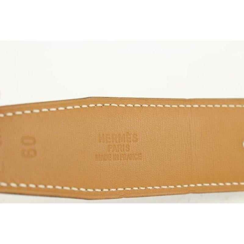 Hermès Brown x Gold 32mm Reversible H Logo Belt Kit 11her721 In Good Condition For Sale In Dix hills, NY