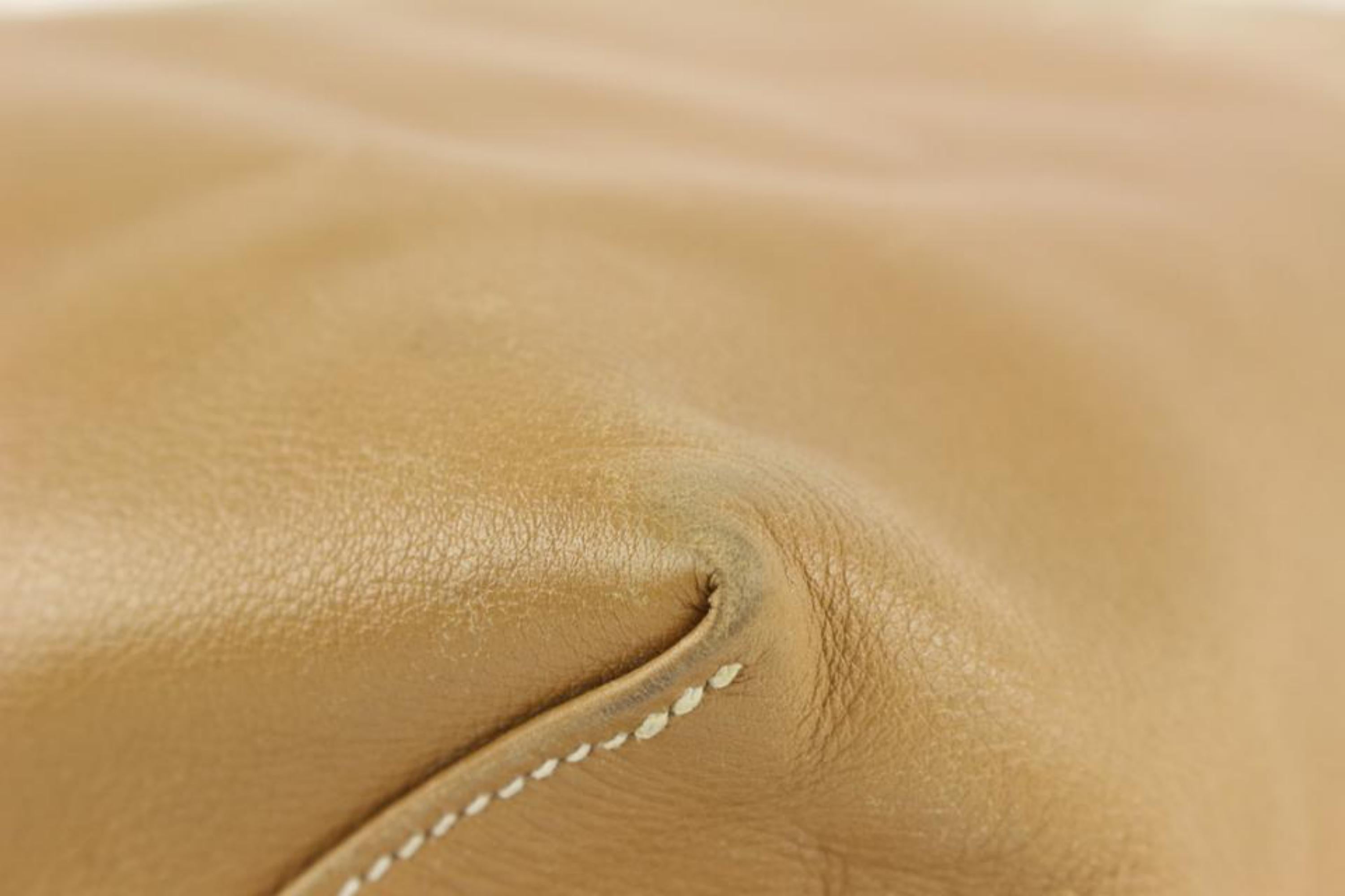 Hermès Brown x Gold Reversible Leather Double Sens 36 cm Tote 1111h43 Bon état - En vente à Dix hills, NY