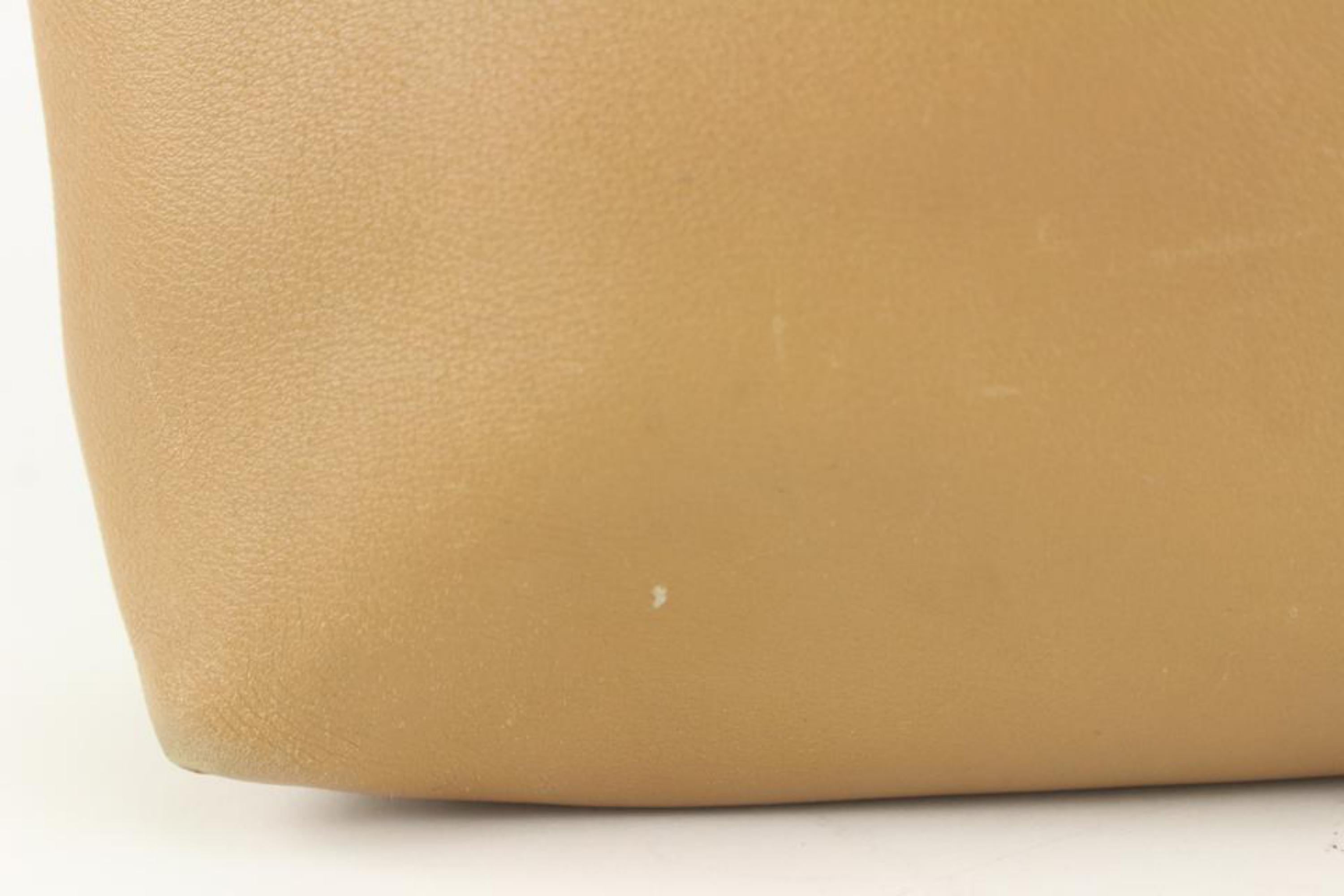 Hermès Brown x Gold Reversible Leather Double Sens 36 cm Tote 1111h43 Pour femmes en vente