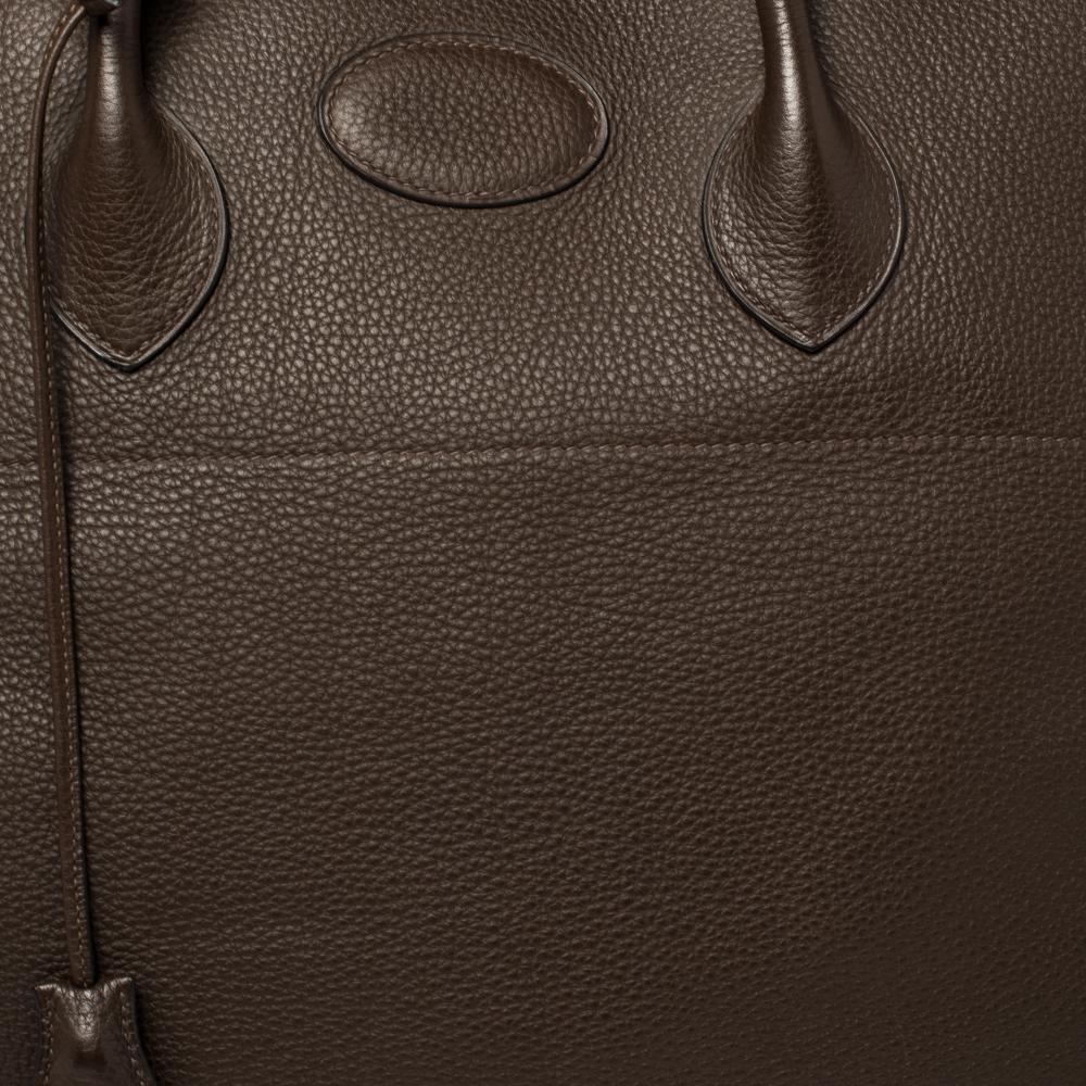 Hermes Brulee Togo Leather Bolide 45 Bag 9