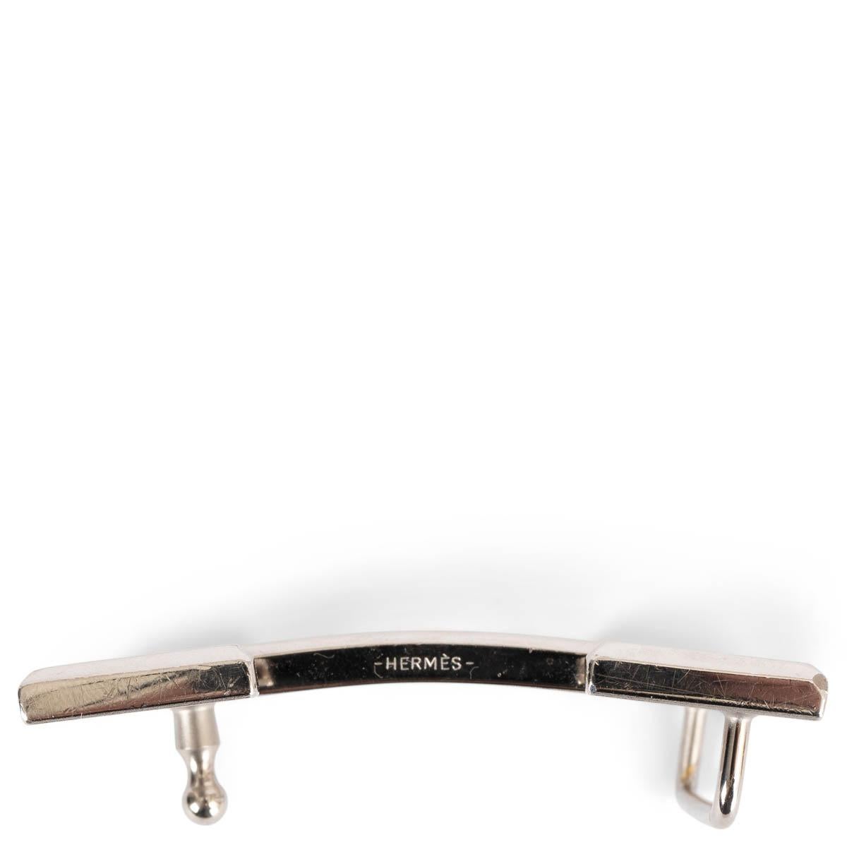 HERMES brushed palladium H A5382 32mm Belt Buckle For Sale 1