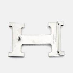 Hermès Brushed Palladium Plated H Belt Buckle