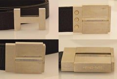 Hermès Brushed Silver (Ultra Rare) H Logo 228632 Belt