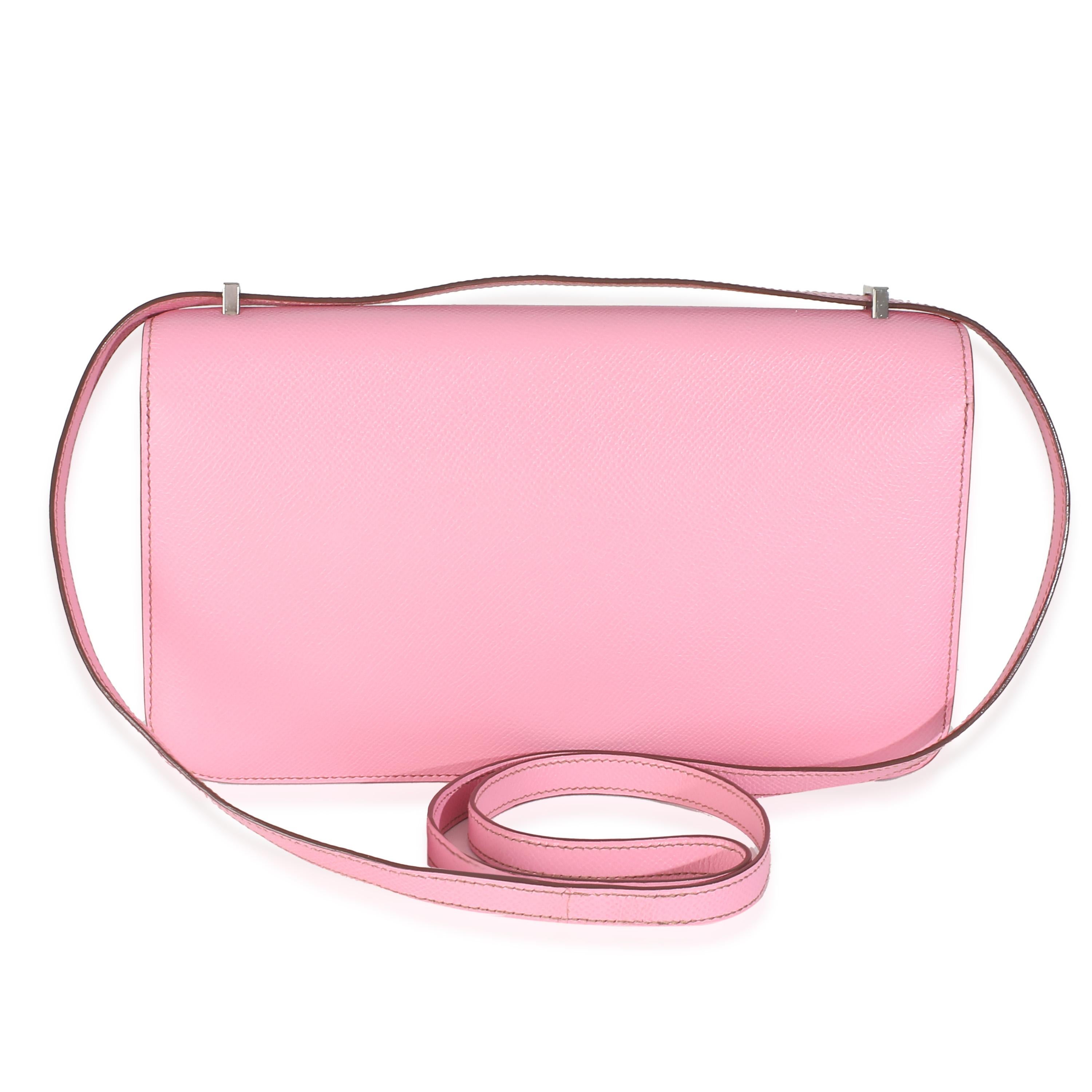 Listing Title: Hermes Bubblegum Epsom Constance Elan
SKU: Z146274
Condition: Pre-owned 
Condition Description: In 1967, an Hermès bag was born. When Jean-Louis Dumas was the creative director of the French house, he asked a designer to create a new