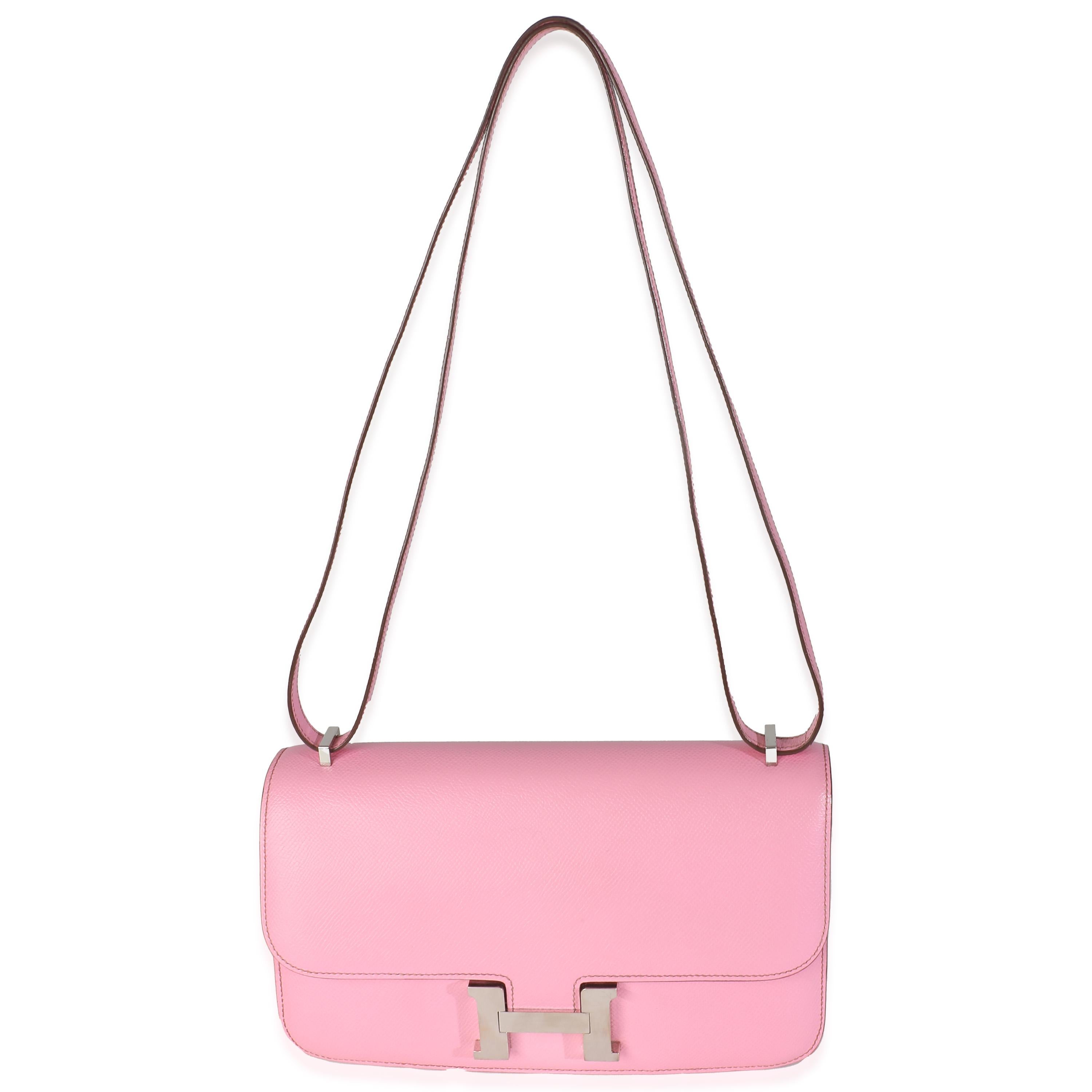 Hermès Bubblegum Epsom Constance Elan PHW For Sale 1