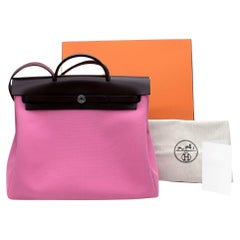Hermes Bubblegum Herbag Zip 39 Retourne PHW