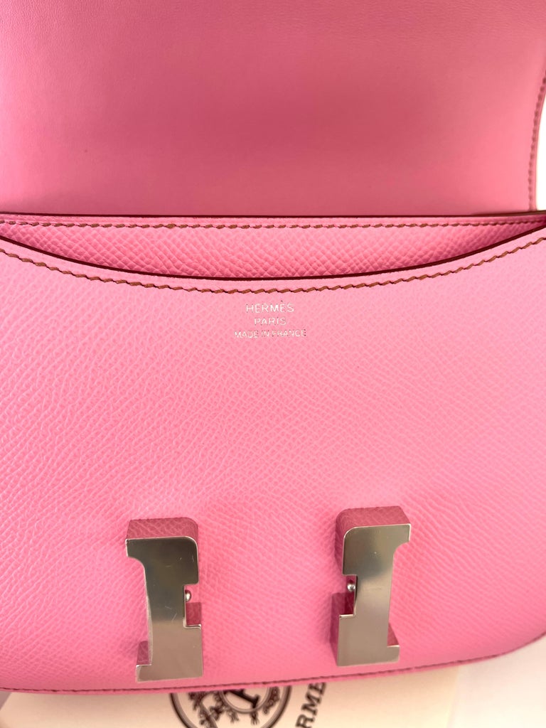 Hermes Bubblegum Pink 5P Mini Constance 18cm Epsom Bag RARE Z