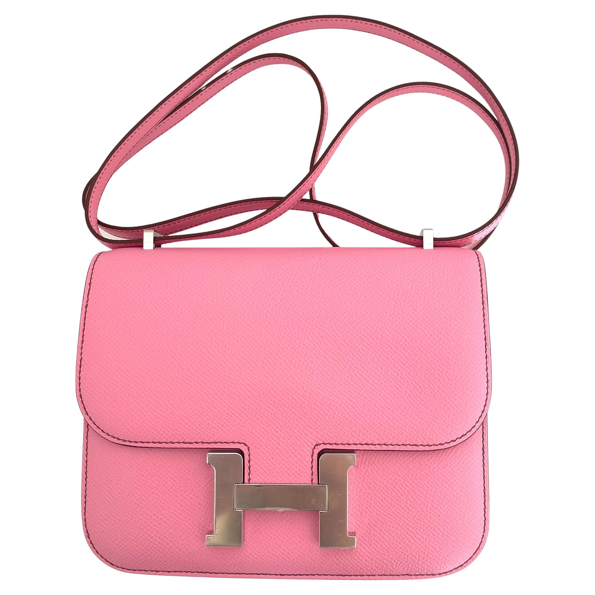 Hermes Bubblegum Pink 5P Mini Constance 18cm Epsom Bag RARE Z Stamp, 2021