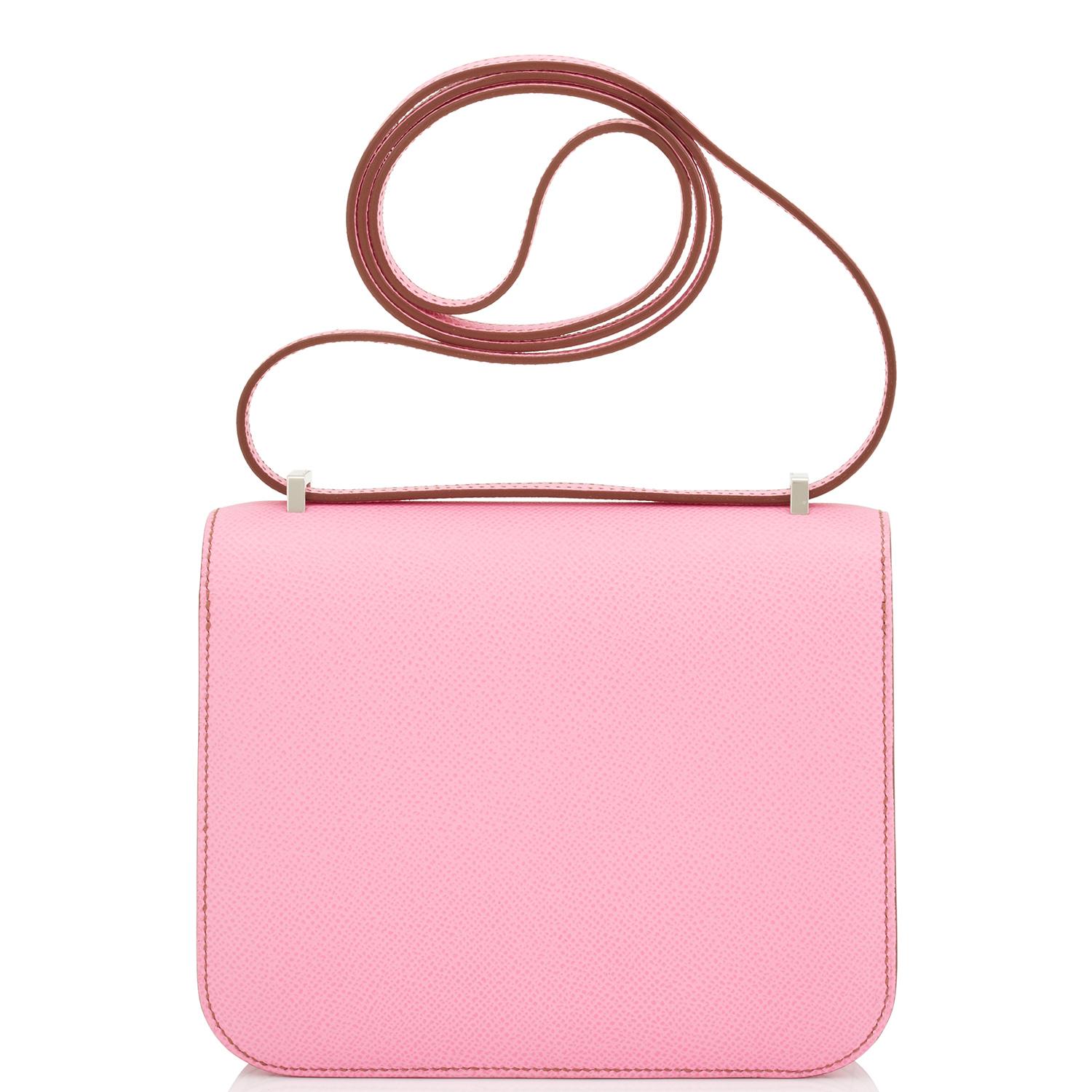 Hermes Bubblegum Pink Mini Constance 18cm Epsom Bag RARE Z Stamp, 2021 In New Condition In New York, NY