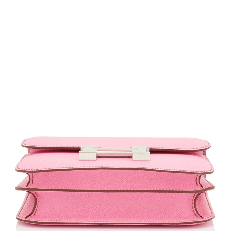 Hermes Bubblegum Pink Mini Constance 18cm Epsom Bag RARE Z Stamp, 2021 For  Sale at 1stDibs