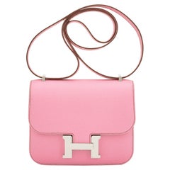 Hermes Bubblegum Pink Mini Constance 18cm Epsom Bag RARE Z Stamp, 2021