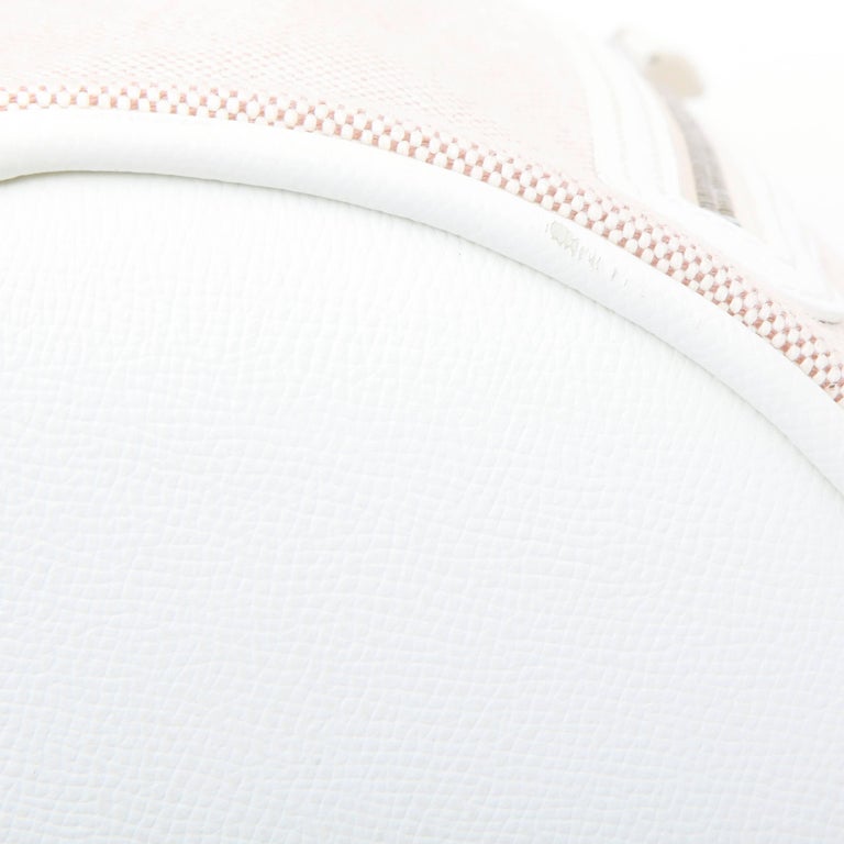 HERMES Bucket Bag in White Canvas and Leather at 1stDibs hermes