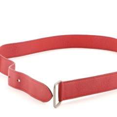 Hermes Buckle Belt Leather Medium Red