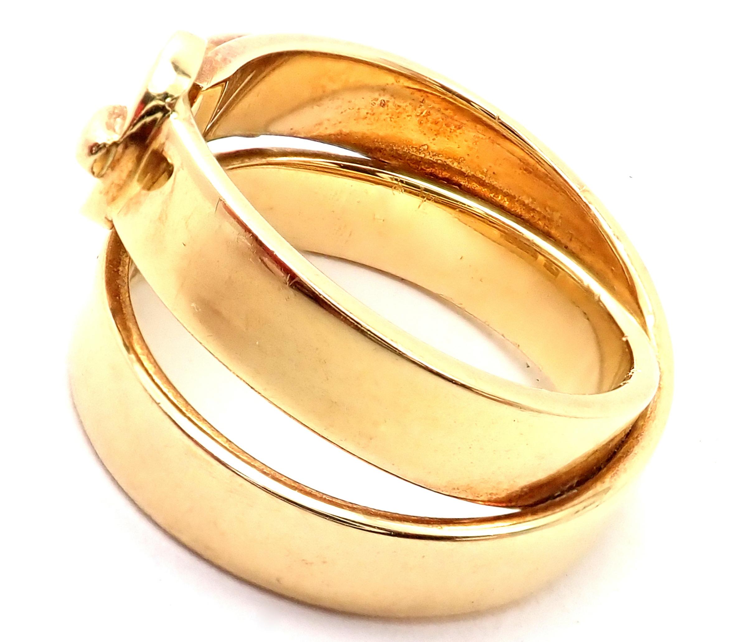 Doppelreihiger Gelbgoldbandring von Hermes mit Schnalle im Zustand „Hervorragend“ im Angebot in Holland, PA