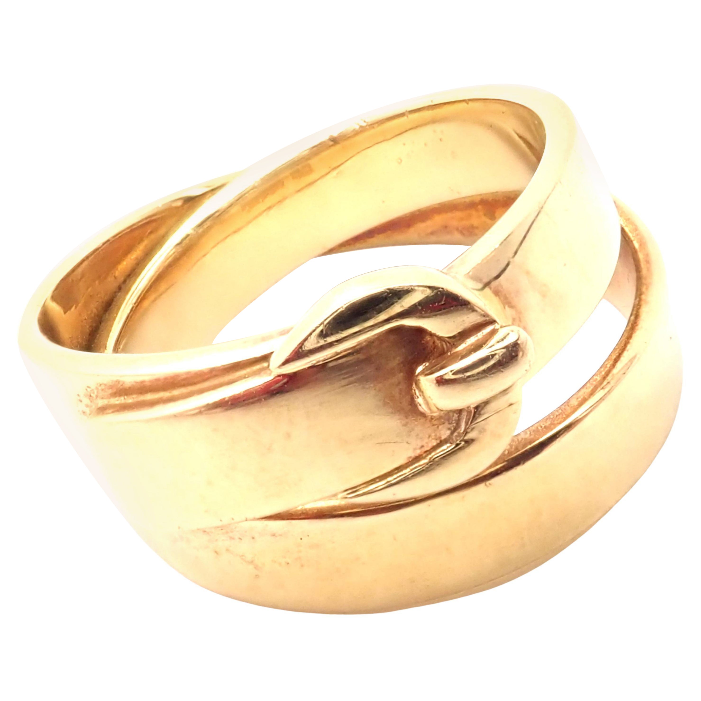 Doppelreihiger Gelbgoldbandring von Hermes mit Schnalle